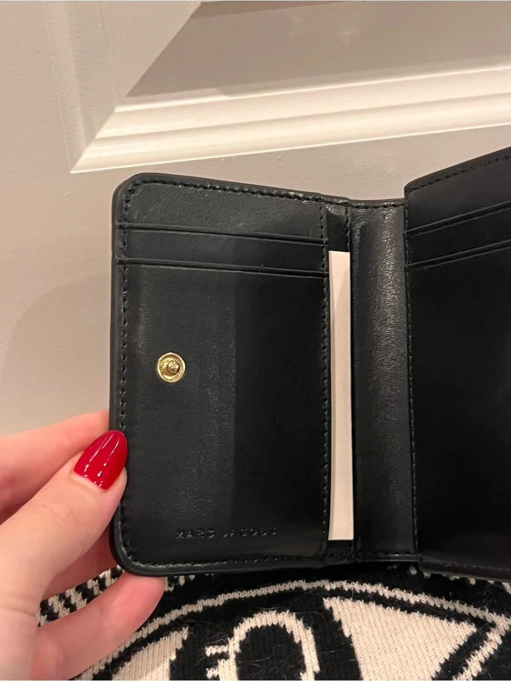 Marc Jacobs Black Pebbled Leather Bi-Fold Wallet